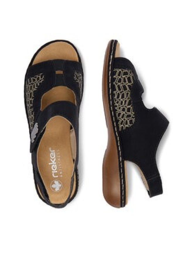 Rieker Sandały CEO-65989-01 Czarny