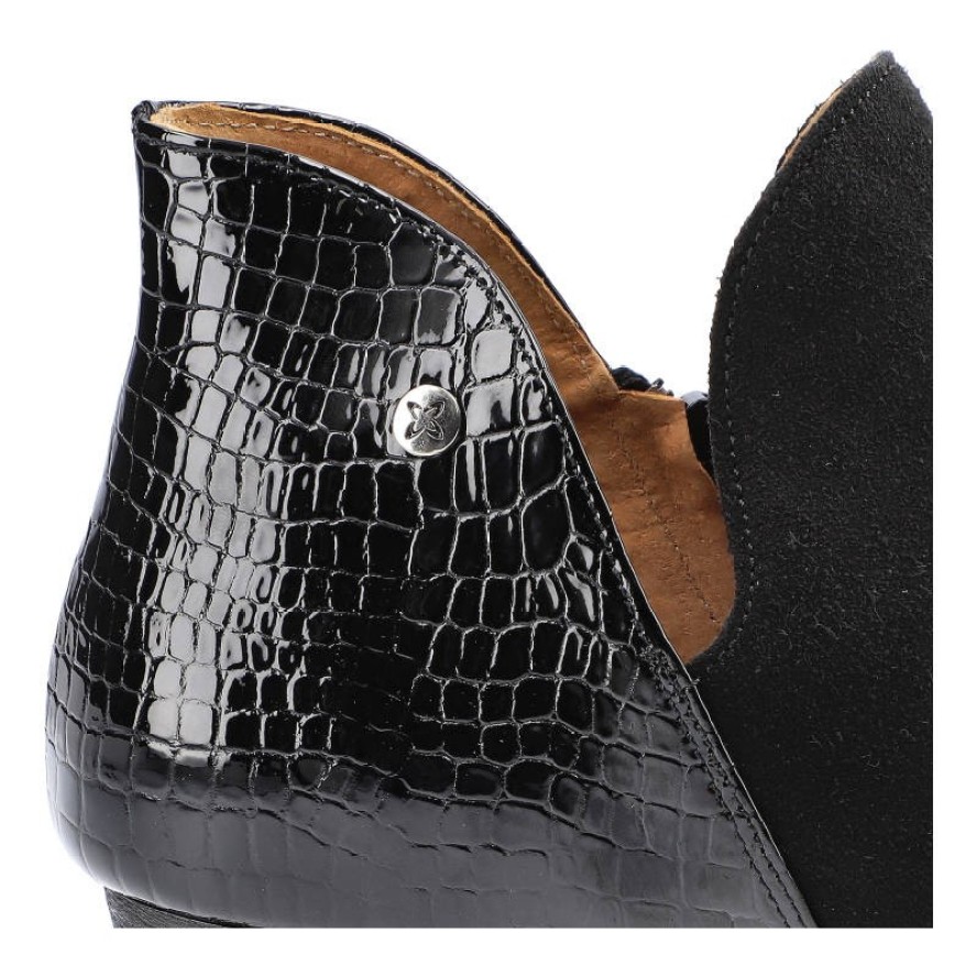 Czarne Botki Maciejka Damskie Wygodne Buty