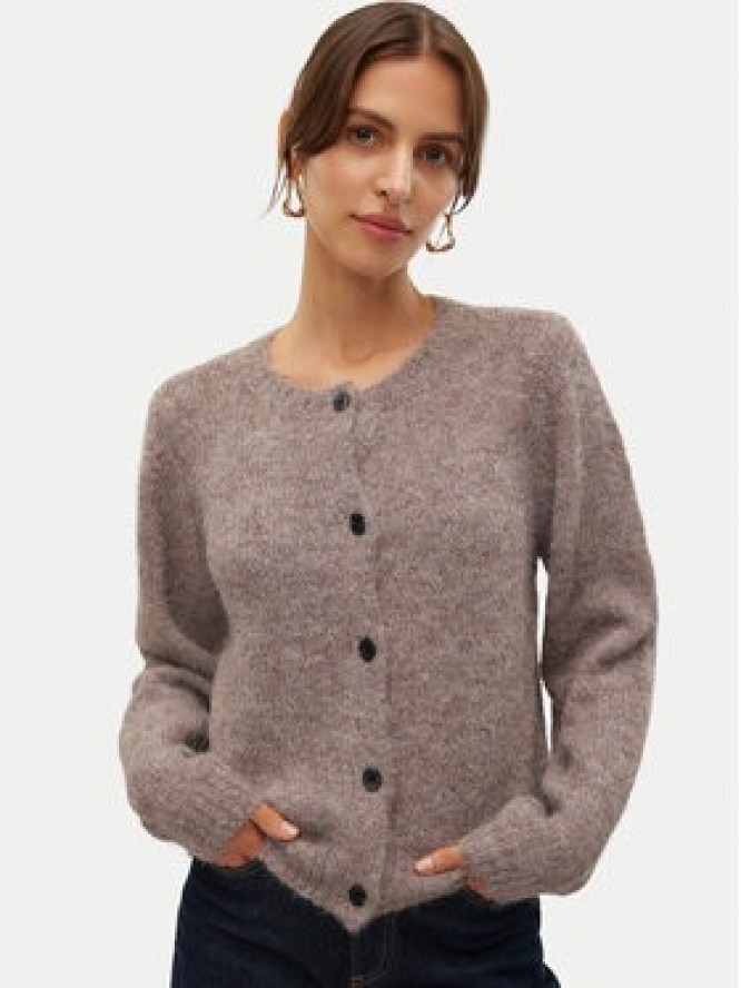 Vero Moda Kardigan Novah 10320496 Brązowy Regular Fit