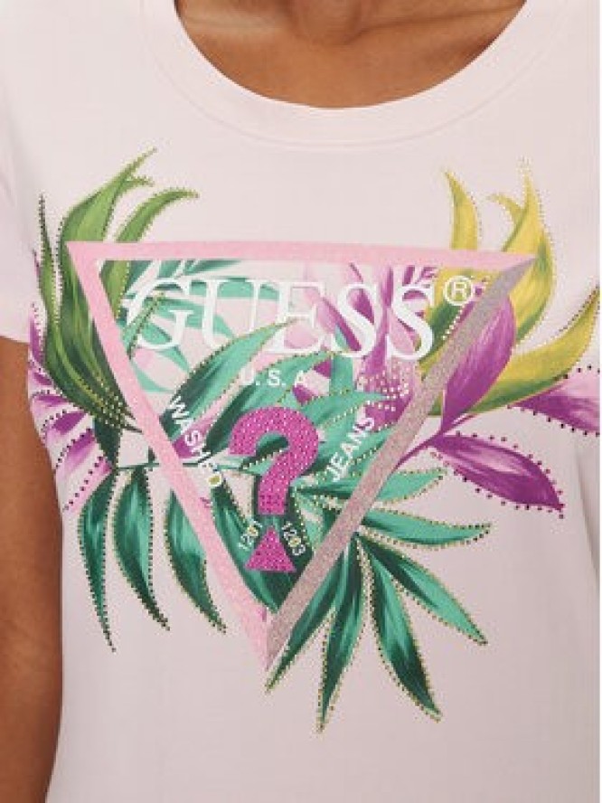 Guess T-Shirt 172941 Różowy Classic Fit