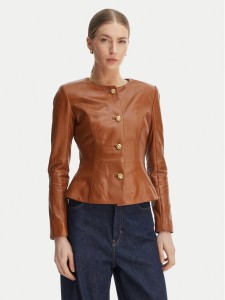 Marciano Guess Kurtka skórzana G6GL02 L0083 Brązowy Regular Fit