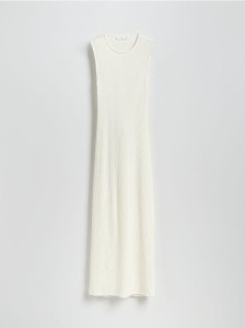 Sukienka z rozcięciem na plecach - biały