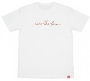 Odzież T-shirts unisex SkatePro RIDE THE LINE Koszulka - M - Biały