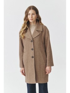 TATUUM Wełniany płaszcz "Sewro" w kolorze jasnobrązowym rozmiar: 42