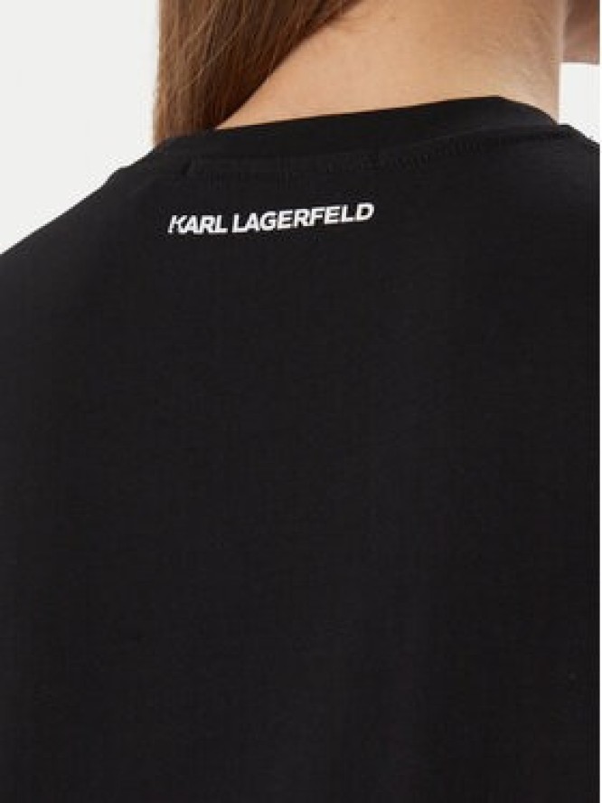 KARL LAGERFELD T-Shirt Apres B4W17039 Czarny Regular Fit