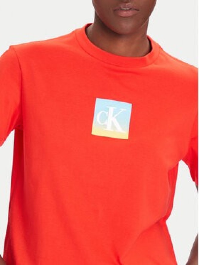 Calvin Klein Jeans T-Shirt Classic Monogram LV047D874G Czerwony Relaxed Fit