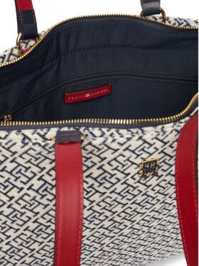 Tommy Hilfiger Torebka Th Jacquard Tote AW0AW19009 Niebieski