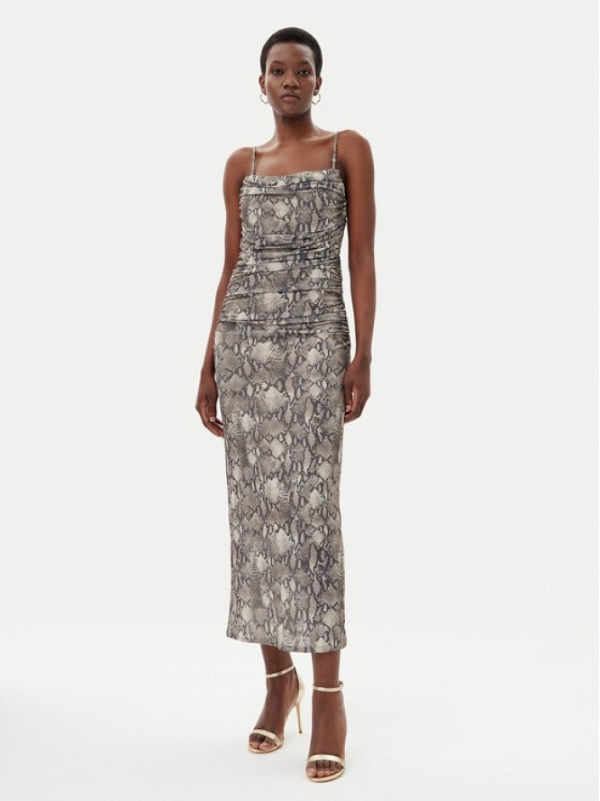 HUGO Sukienka letnia Noffiano 50540915 Brązowy Slim Fit