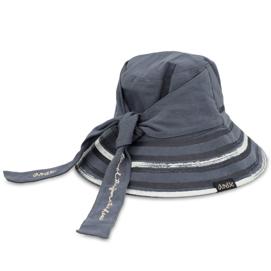 Granatowy Modny Kapelusz Damski Anekke