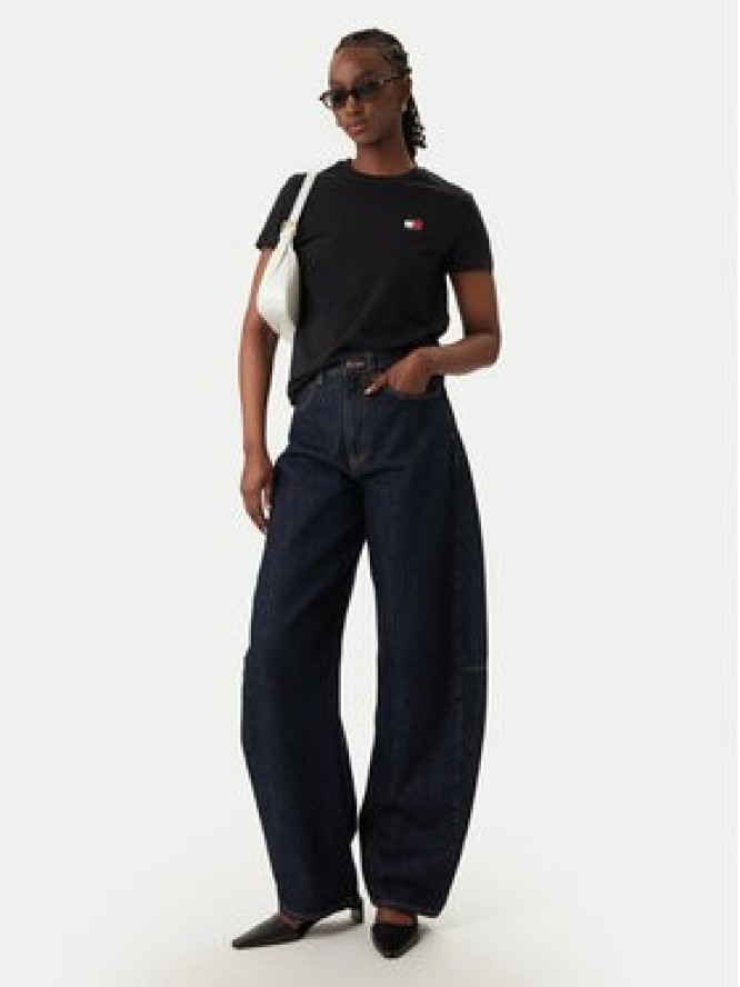 Tommy Jeans T-Shirt Wavy Flag DW0DW22274 Czarny Regular Fit