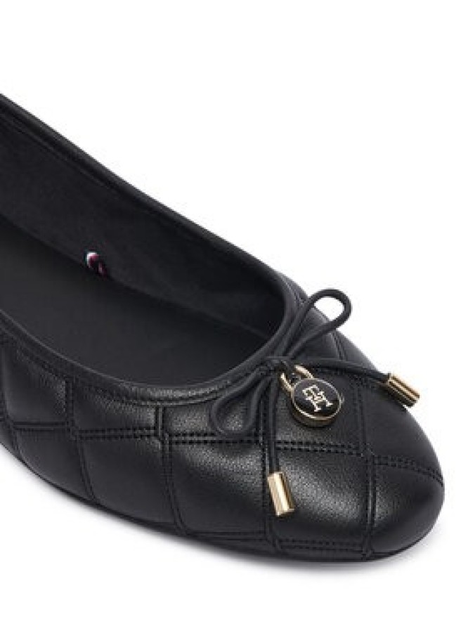 Tommy Hilfiger Baleriny Charm Quilted Ballerina FW0FW09503 Czarny