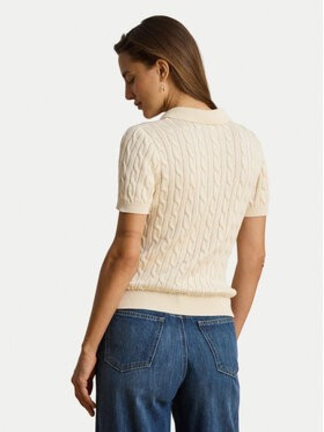 LAUREN RALPH LAUREN Polo 200P14041001 Kremowy Regular Fit