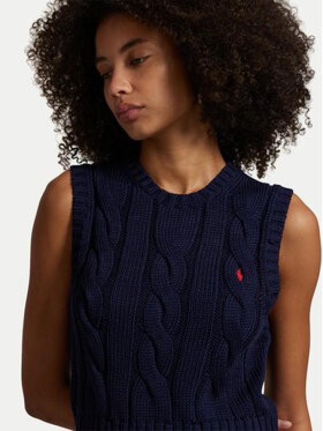 Polo Ralph Lauren Sweter 211959295002 Granatowy Slim Fit