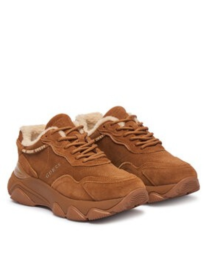 Guess Sneakersy FLFMI3 SUE12 Brązowy