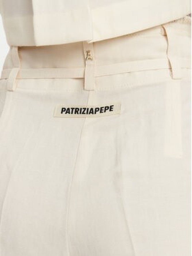 Patrizia Pepe Spodnie materiałowe 2P1659 A052 B823 Écru Regular Fit