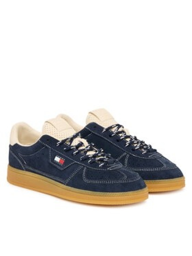 Tommy Jeans Sneakersy Mu The Greenwich Edge Suede EN0EN03050 Granatowy