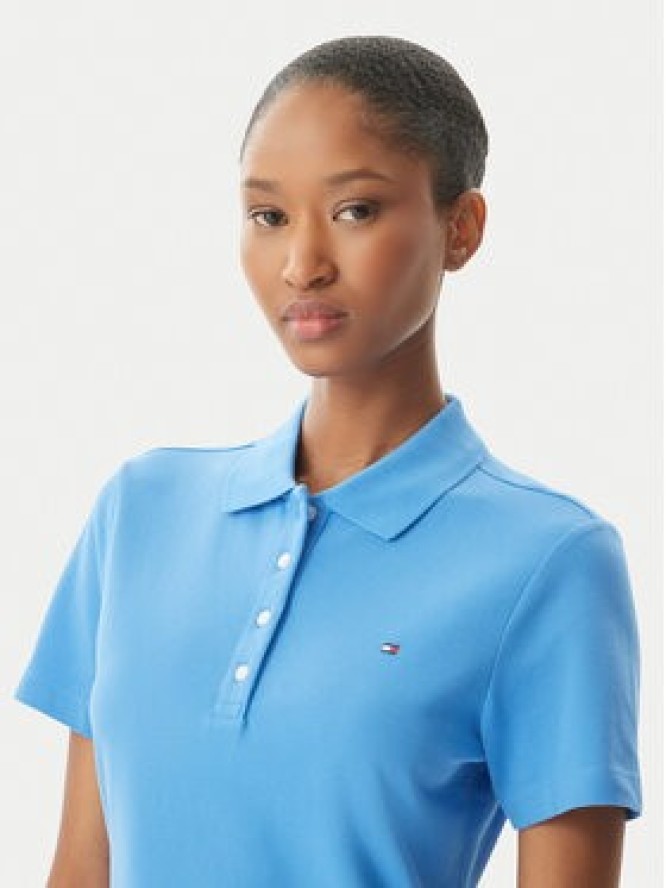 Tommy Hilfiger Polo 1985 WW0WW43225 Niebieski Slim Fit