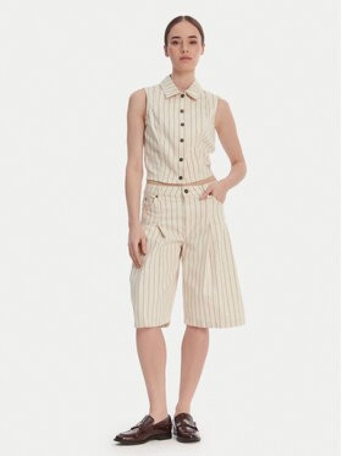 Guess Jeans Kamizelka W6GHZ9 D7961 Écru Slim Fit