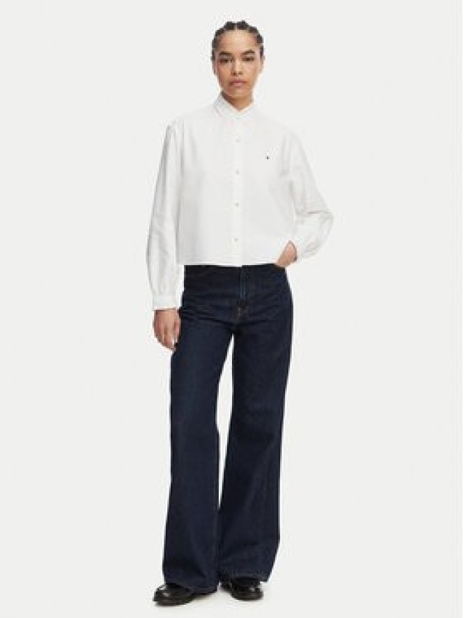 Tommy Hilfiger Koszula Oxford WW0WW48914 Biały Boxy Fit