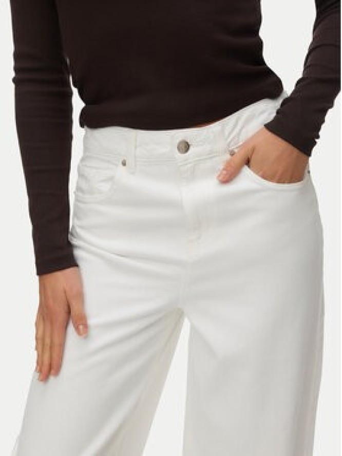 Vero Moda Jeansy Billie 10341028 Biały Barrel Fit
