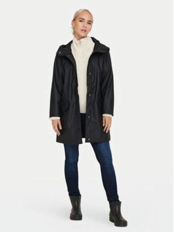 ONLY Kurtka przeciwdeszczowa Elisa 15261734 Czarny Regular Fit