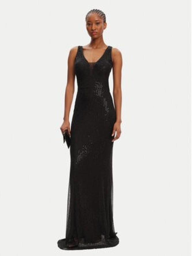 Fracomina Sukienka wieczorowa FQ25WD3008W424R9 Czarny Regular Fit