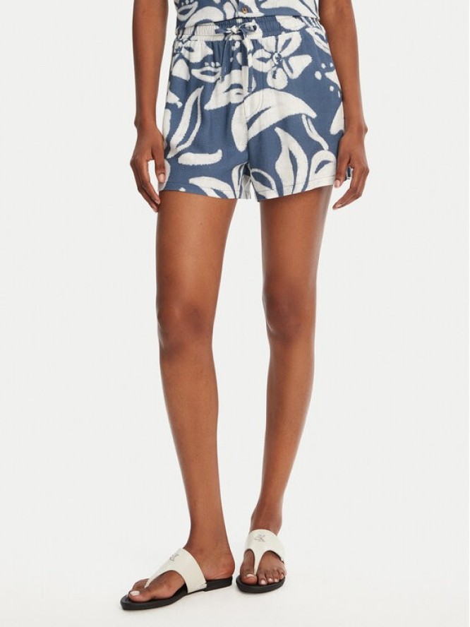 Banana Moon Szorty materiałowe William Floreal MHX74 Niebieski Loose Fit