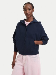 Tommy Jeans Bluza Flag DW0DW22834 Granatowy Boxy Fit