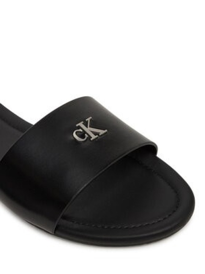 Calvin Klein Jeans Klapki Flat Sandal Slide Mg YW0YW01697 Czarny