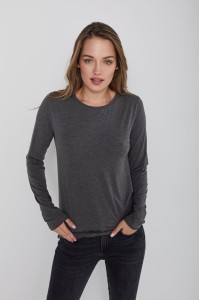 BLUZKA EMMA MODAL CIEMNO SZARA L - Flawless