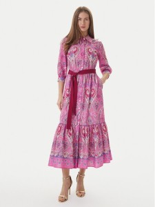 Luisa Spagnoli Sukienka koszulowa Pampa 543211 Różowy Regular Fit