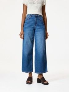 Jeansy wide leg comfort - niebieski