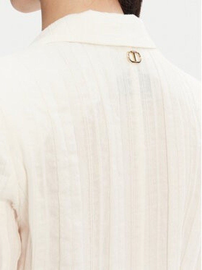 TWINSET Marynarka 251TT2140 Écru Slim Fit