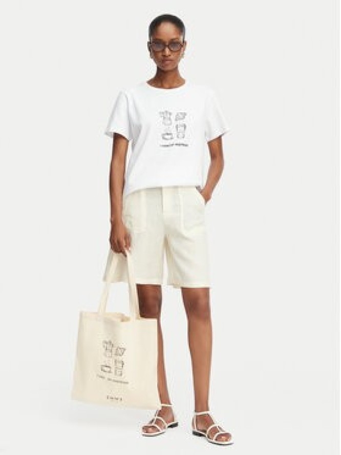 Marella T-Shirt Gola 2615971072 Écru Regular Fit