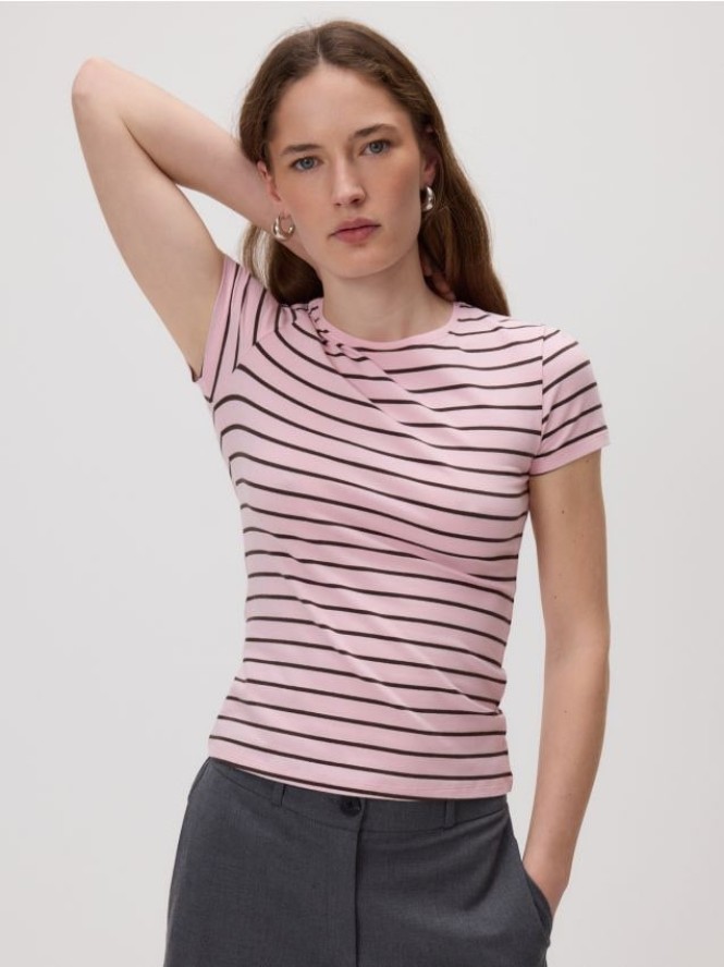 T-shirt slim fit - wielobarwny