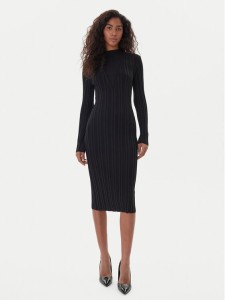 Fracomina Sukienka dzianinowa FJ25WD5006K463Q7 Czarny Slim Fit