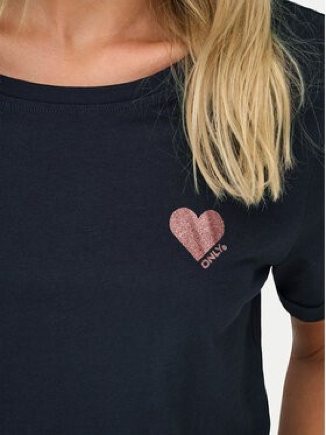 ONLY T-Shirt Kita 15244714 Granatowy Regular Fit