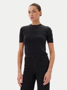 Tommy Jeans Sweter Essential DW0DW19336 Czarny Regular Fit