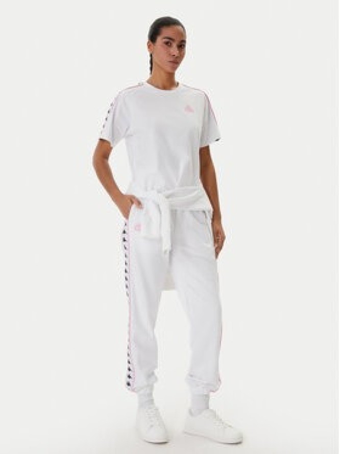 Kappa Spodnie dresowe Banda Adina 321Y8EW Biały Regular Fit