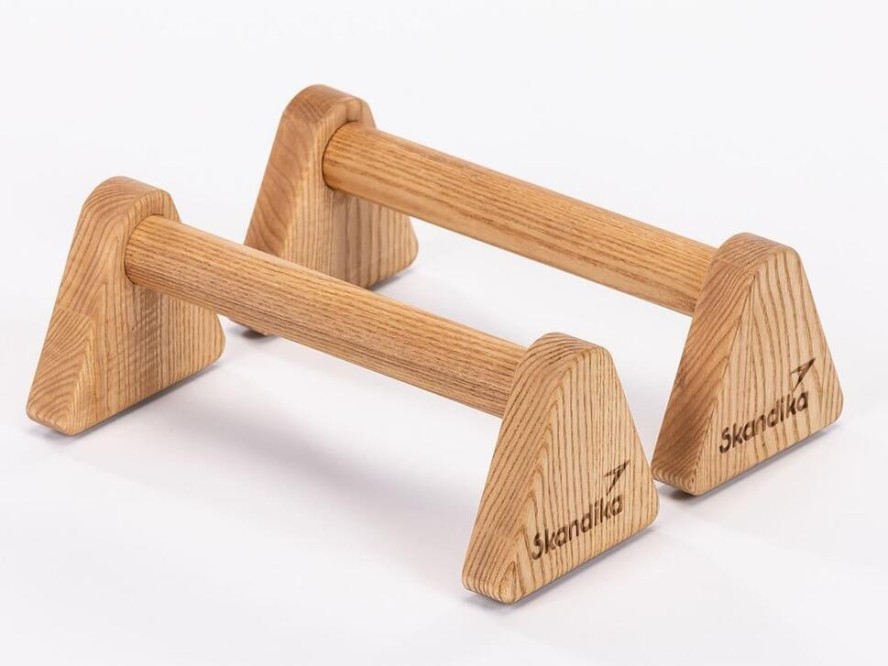 Uchwyty, podpórki do pompek, drewniane paraletki Vira, zestaw 2 sztuki