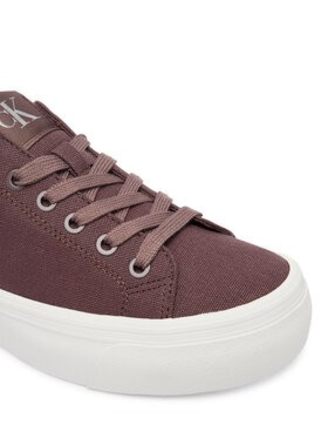 Calvin Klein Jeans Sneakersy Vulc Flatform Low Canvas Mg YW0YW01763 Szary