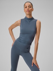 4F Top do jogi slim szybkoschnący damski - fioletowy XL