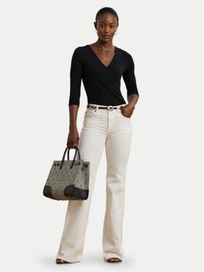 Lauren Ralph Lauren Bluzka 200824366001 Czarny Slim Fit