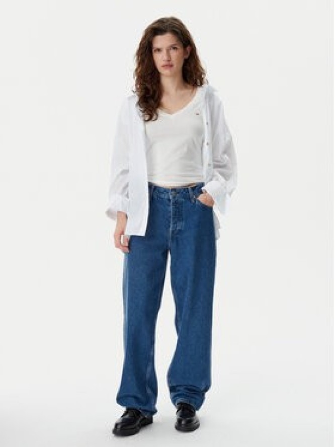 Tommy Jeans T-Shirt DW0DW20458 Biały Slim Fit