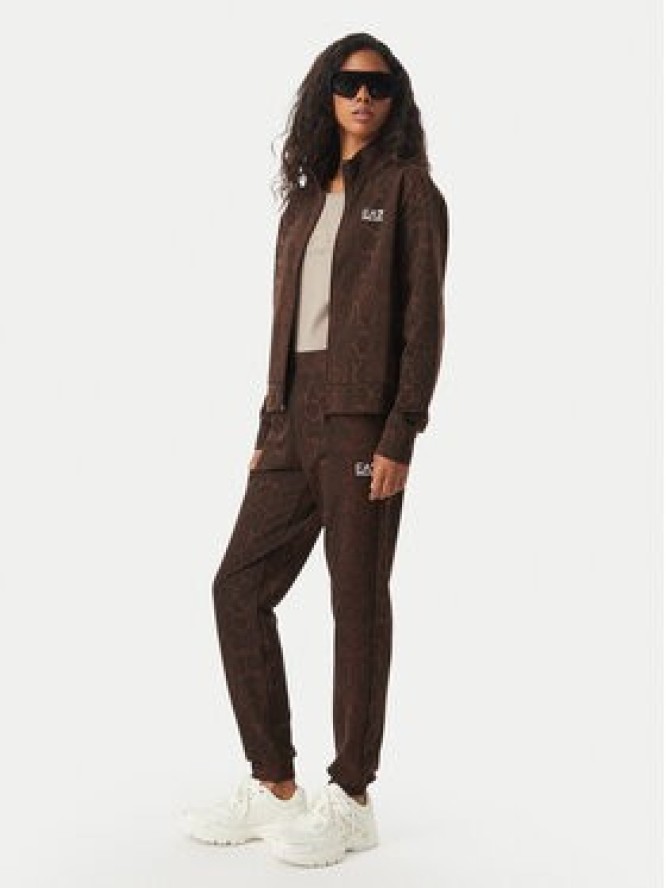 EA7 Emporio Armani Spodnie dresowe 7W001416 AF26043 F6007 Brązowy ciemny Regular Fit
