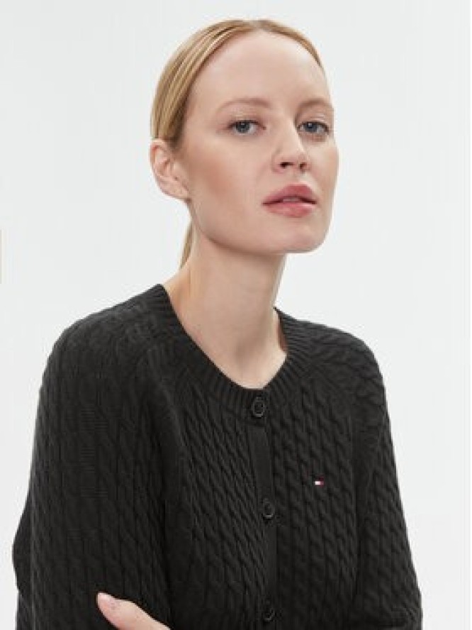 Tommy Hilfiger Kardigan Co Mini WW0WW40265 Czarny Regular Fit