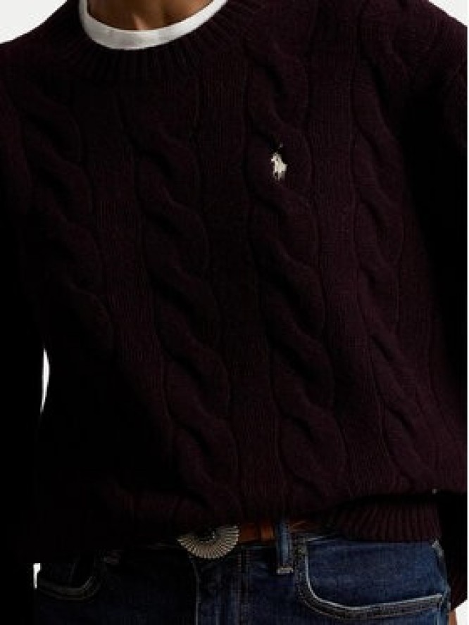 Polo Ralph Lauren Sweter 211A91216013 Fioletowy Straight Fit