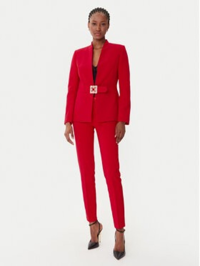 Rinascimento Marynarka CFC0126208003 Czerwony Slim Fit