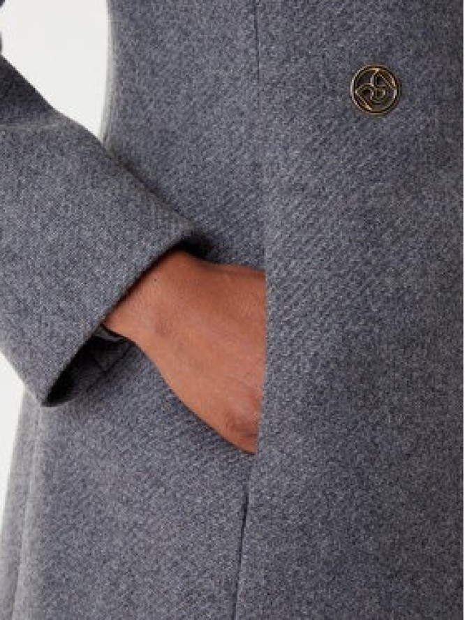 Rinascimento Płaszcz wełniany CFC0126218003 Szary Regular Fit