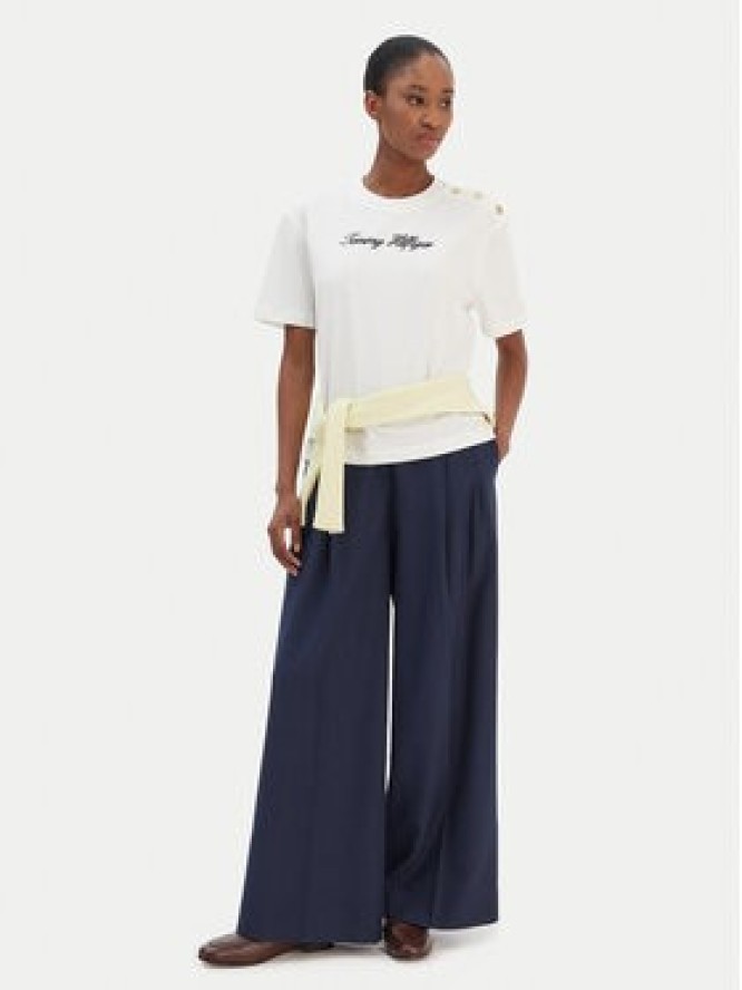 Tommy Hilfiger T-Shirt Script WW0WW47819 Écru Regular Fit